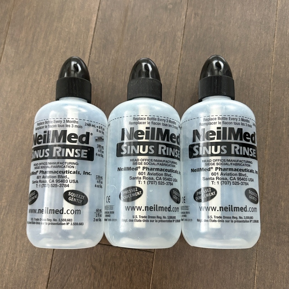 NEILMED Sinus Rinse Bottles, Sanitary Nasal Cleanse Head Health, Allergies Cold